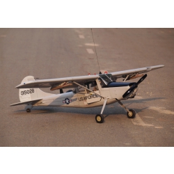 Samolot L-19 Birddog (klasa 55 EP-GP)(wersja srebrna, 1,72 m rozpiętości) ARF - VQ-Models